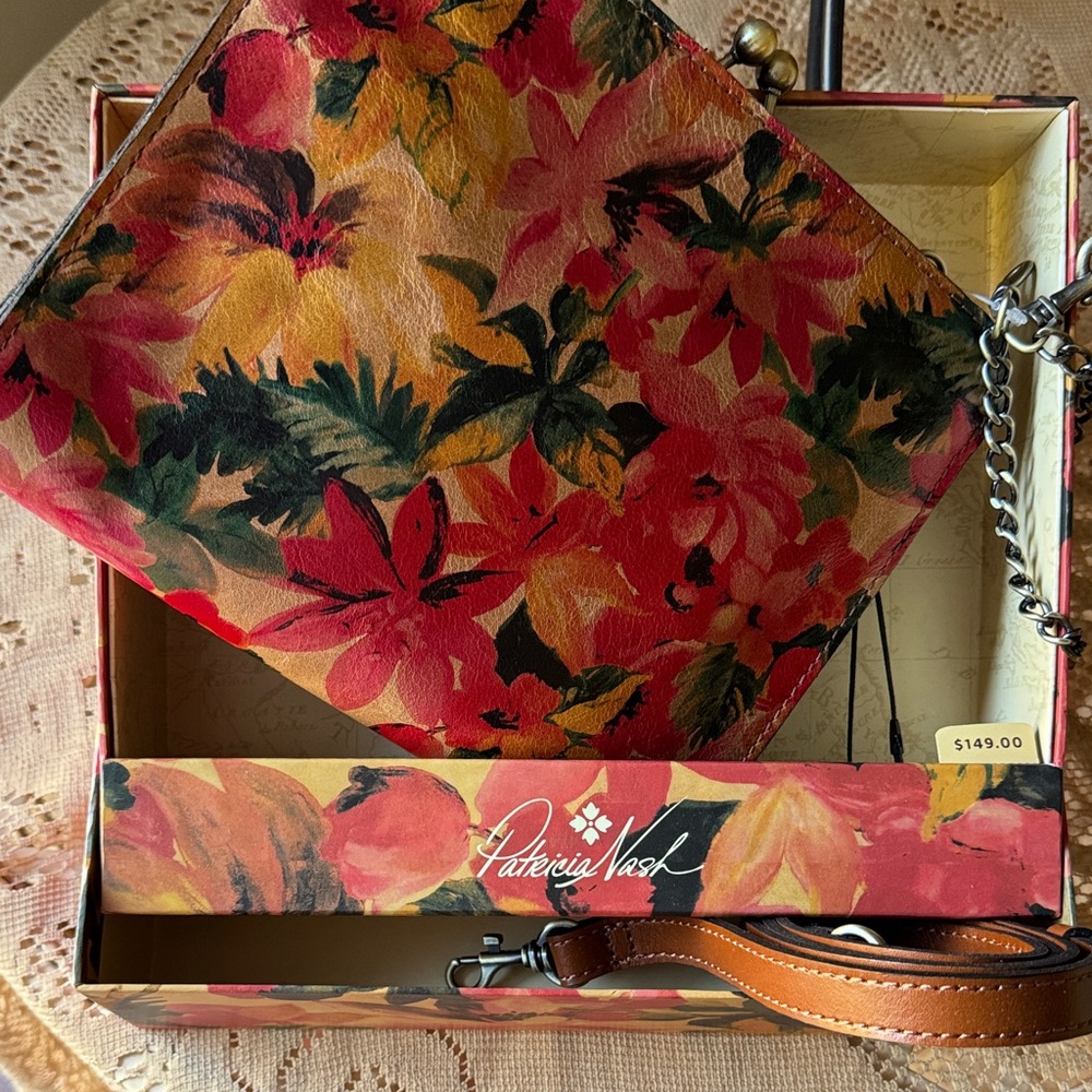 Patricia Nash Multicolor Floral Crossbody NWT